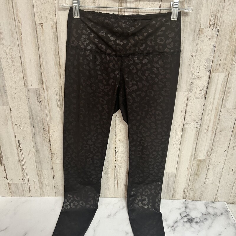 S Black Leopard Leggings, Black, Size: Ladies S