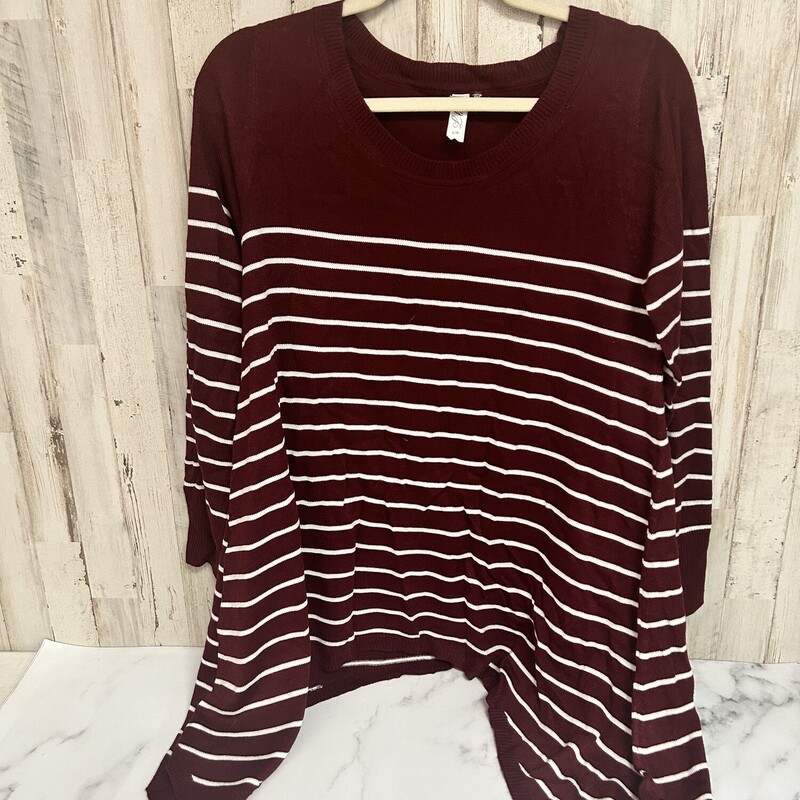 S/M Red Stripe Sweater, Red, Size: Ladies S