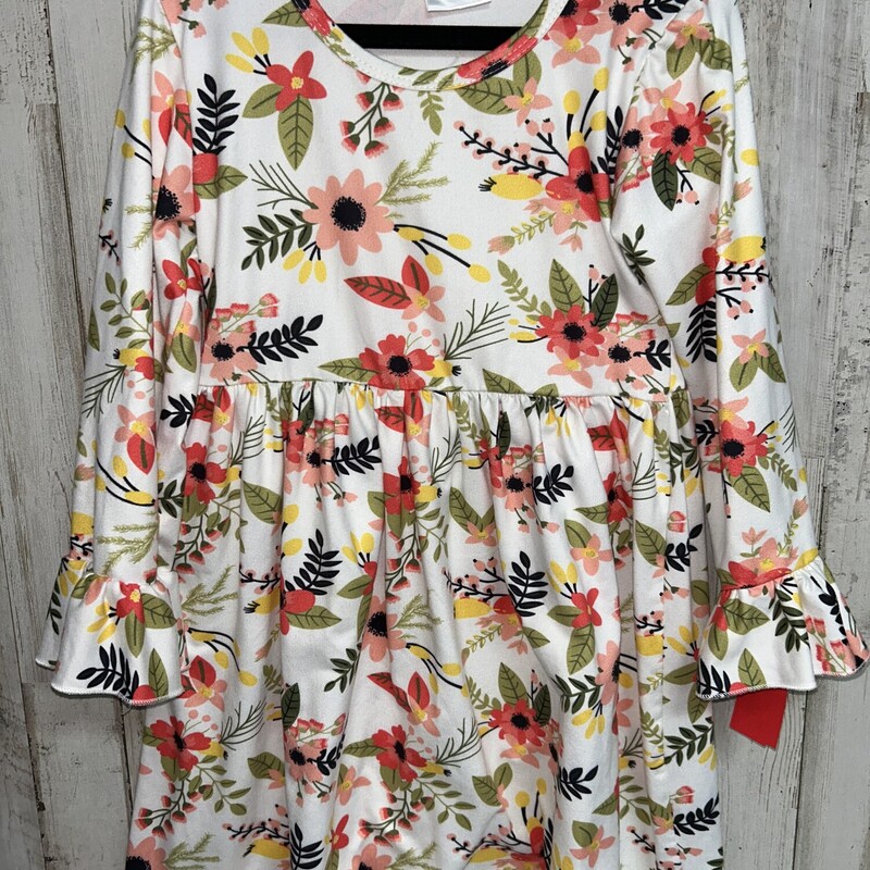 3T White Floral Print Dre