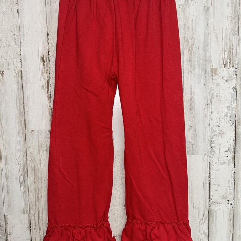 6/7T Red Ruffled Pants, Red, Size: Girl 6/6x