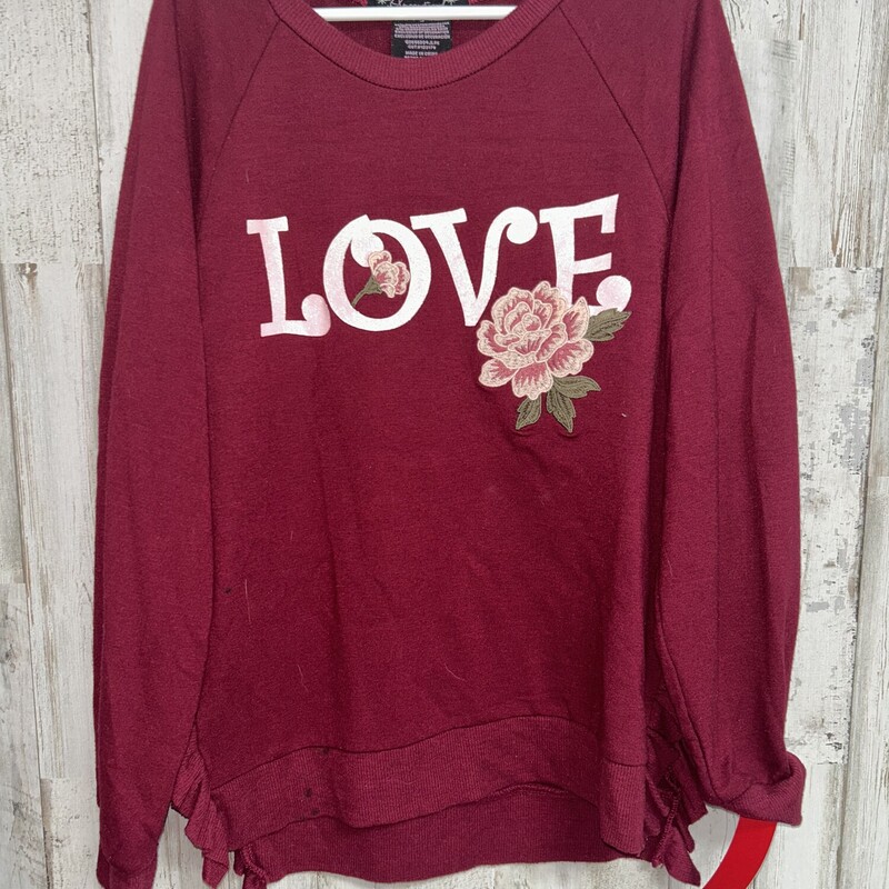 6/7 Maroon Love Sweatshir