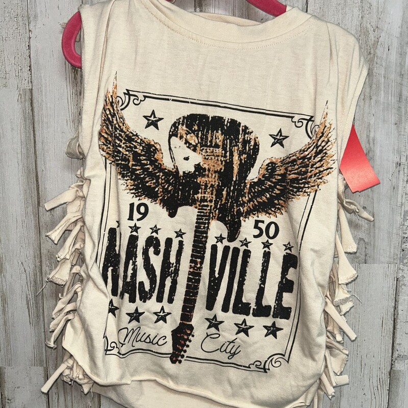 7/8 Nashville Tie Tank, Tan, Size: Girl 7/8