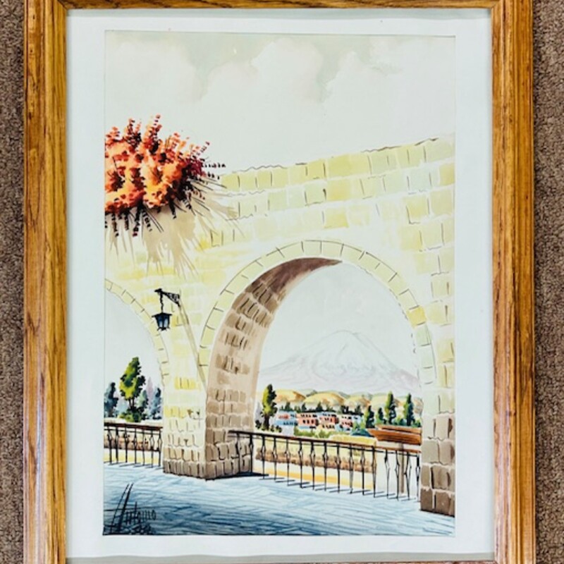 Mirador De Yanahara Watercolor Print
Brown Cream Orange
Size: 12.5x15.5H