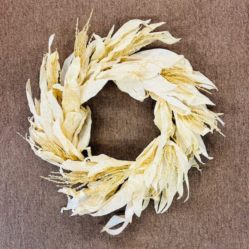 Corn Husk Seeds Wreath
Cream
Size: 21 x 21