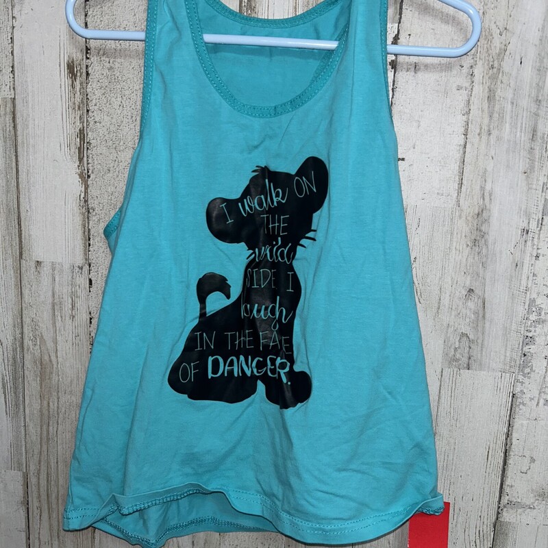 6/7 On The Wild Side Tank, Teal, Size: Girl 6/6x