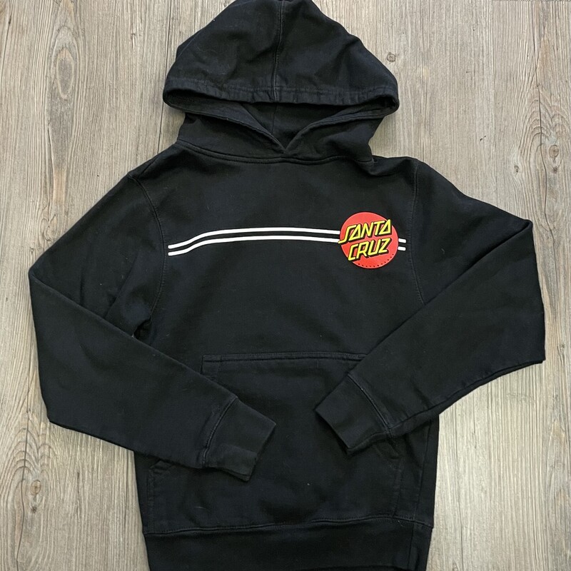 The Original Santa Cruz Pullover  Hoodie, Black, Size: 7-8Y