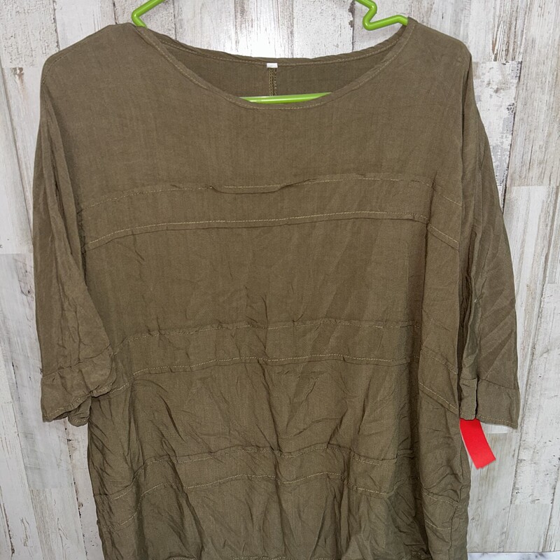 3X Olive Top, Green, Size: Ladies 3X