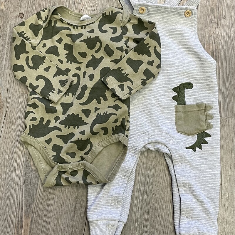 Pl Baby Onesie Set, Grey/cam, Size: 12M