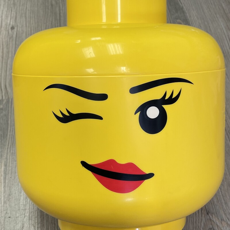 Lego Storage Head Winky, Yellow, Size: Large