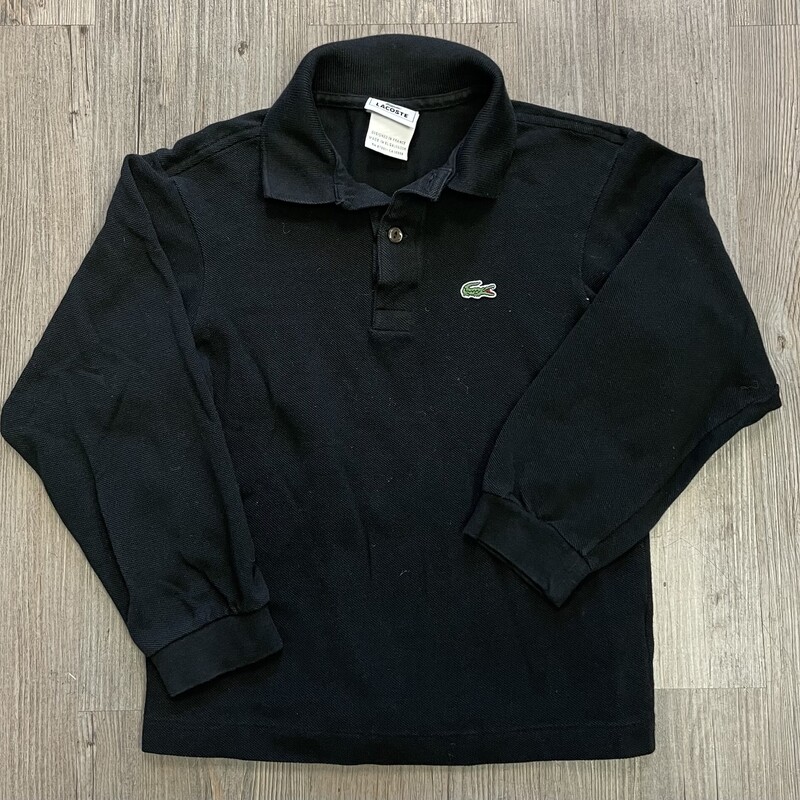 Lacoste Polo LS, Black, Size: 8Y