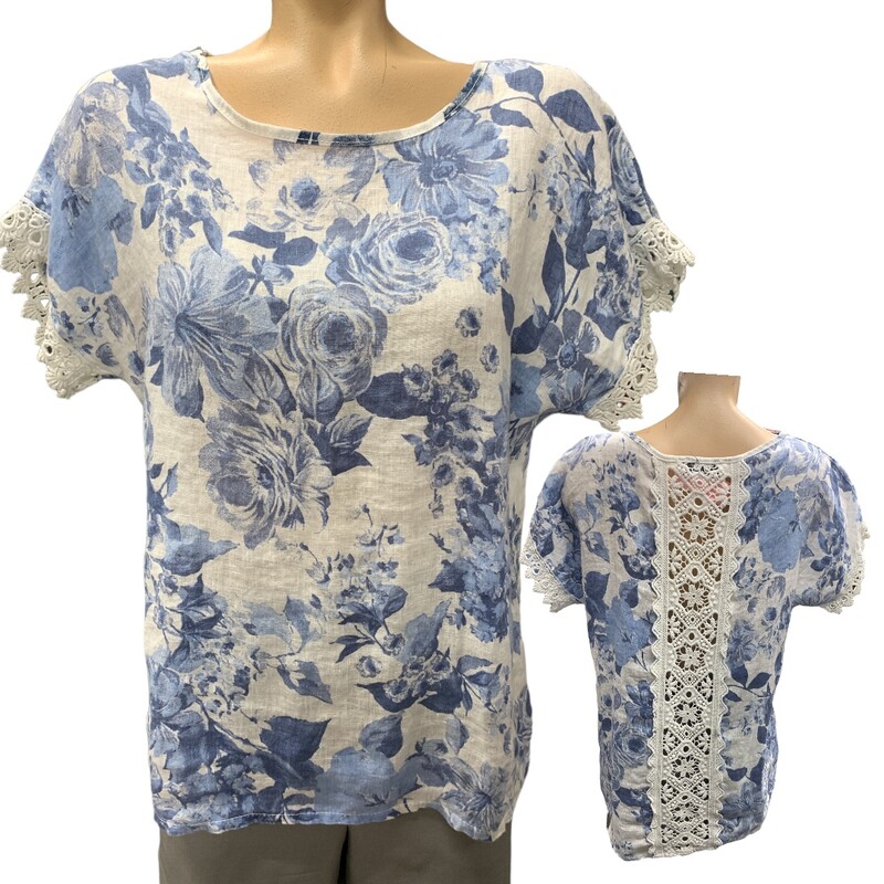 Via Vitale Top, Blue/whi, Size: L