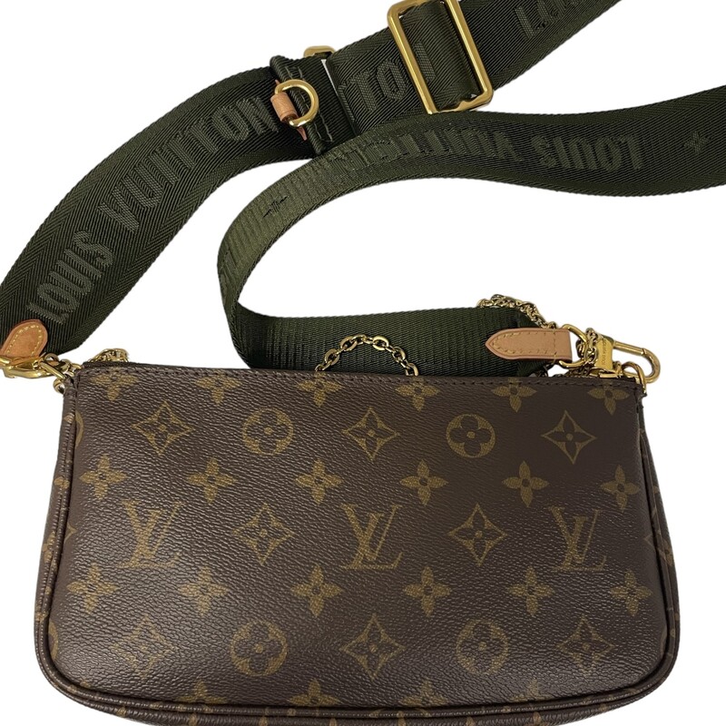 Louis Vuitton Pochette, Monogram, Size: Multi<br />
<br />
Dimensions:<br />
Base length: 9.25 in<br />
Height: 5.25 in<br />
Width: 1.5 in<br />
Drop: 14 in<br />
<br />
Date Code: SD4210<br />
<br />
Note: Does not include circle pochette