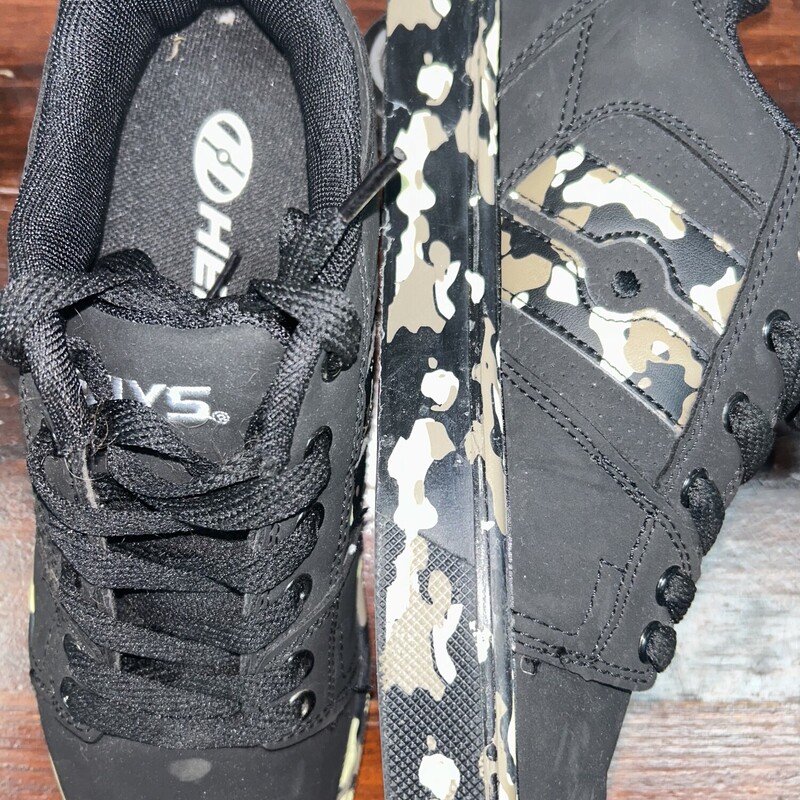 Y5 Black/Camo Heelys, Black, Size: Shoes Y5