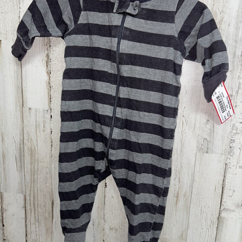 0/3M Grey Stripe Sleeper, Grey, Size: Boy 0-9m