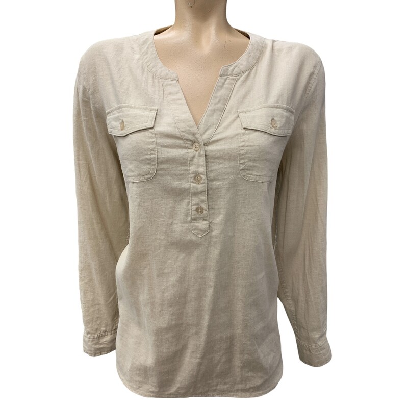 Tahari Top, Tan, Size: L