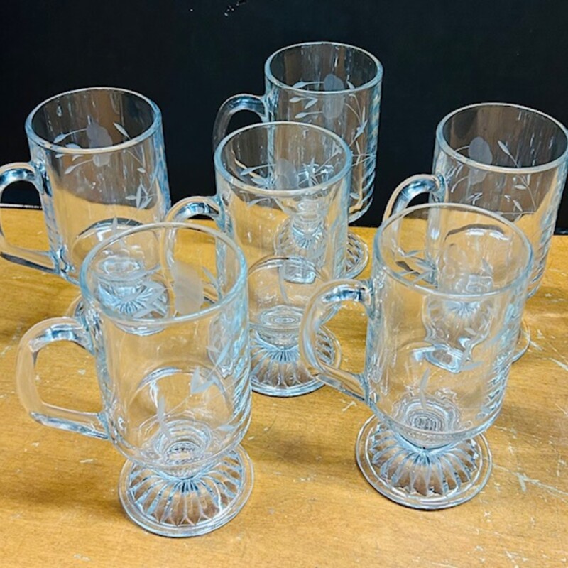 Set of 6 Princess House Pedestal Mugs
Clear
Size: 4 x 3 x 5.5H