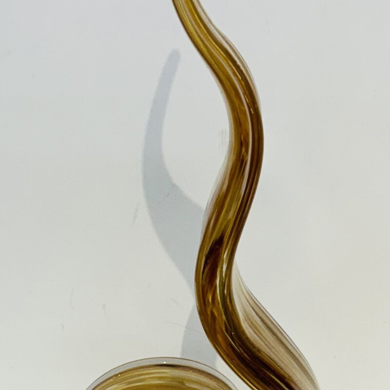 Glass Swirl Sculpture
Amber White
Size: 4.5 x 2 x 12H