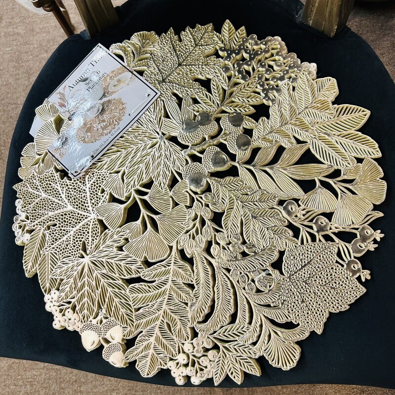 Set of 6 Autumn Placemats
Gold
Size: 16 Diameter