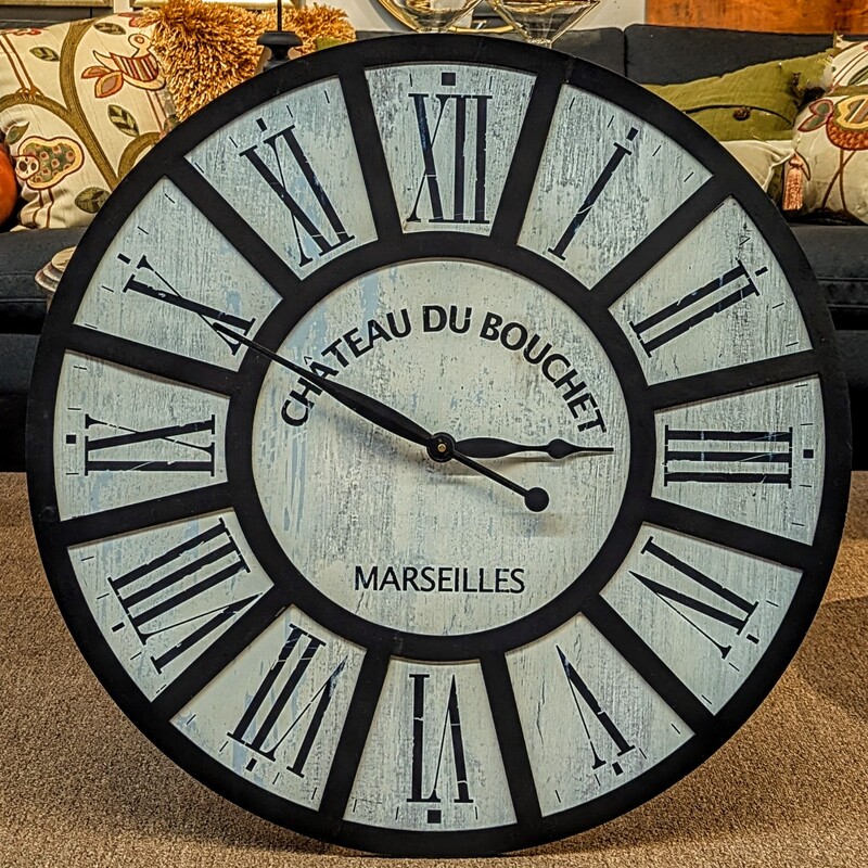 French Market Wall Clock
Black and White
Size: 30 Diameter