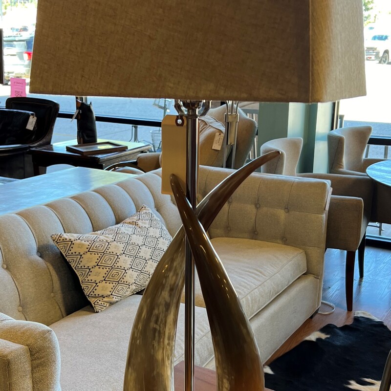 Hisani Horn Table Lamp, 36in tall