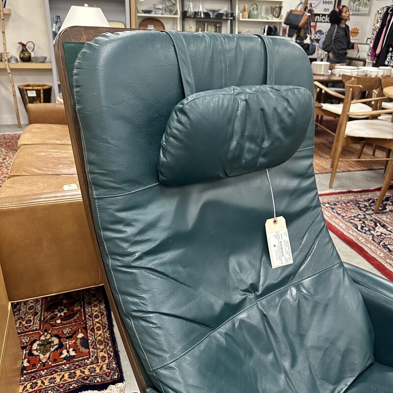 Reclining Gravity Chair, Leather Mid Century Style