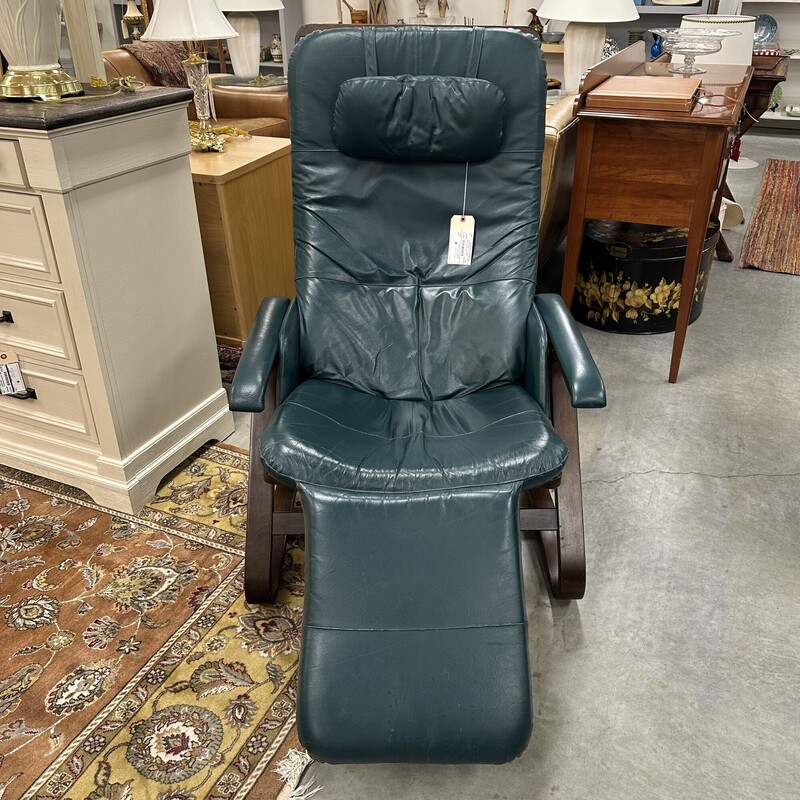 Reclining Gravity Chair, Leather Mid Century Style