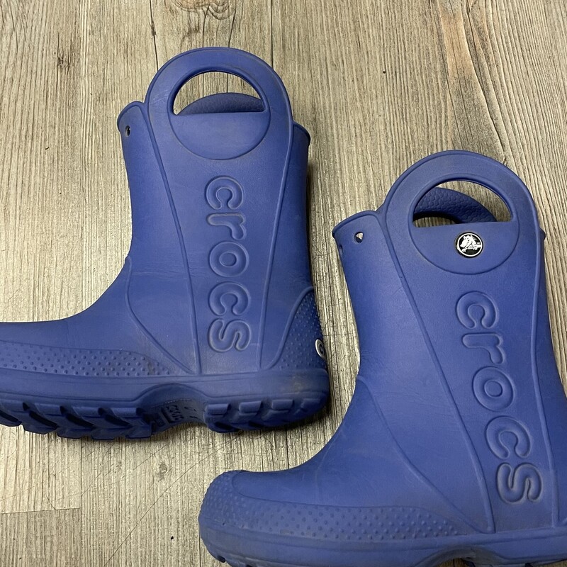 Crocs Rainboots, Blue, Size: 11Y