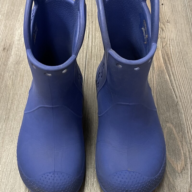 Crocs Rainboots, Blue, Size: 11Y