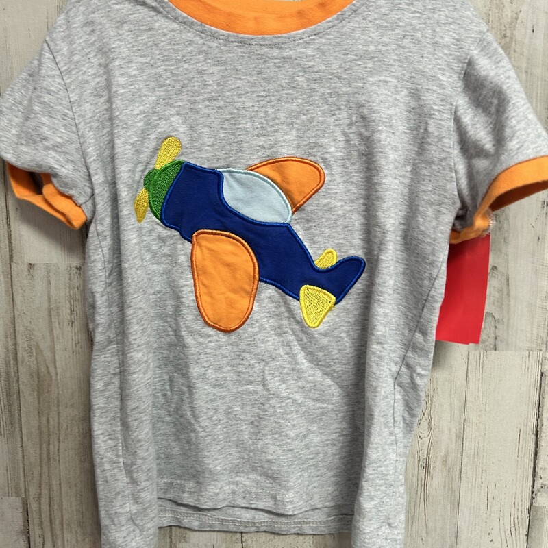 4 Grey Airplane Tee, Grey, Size: Boy 2T-4T