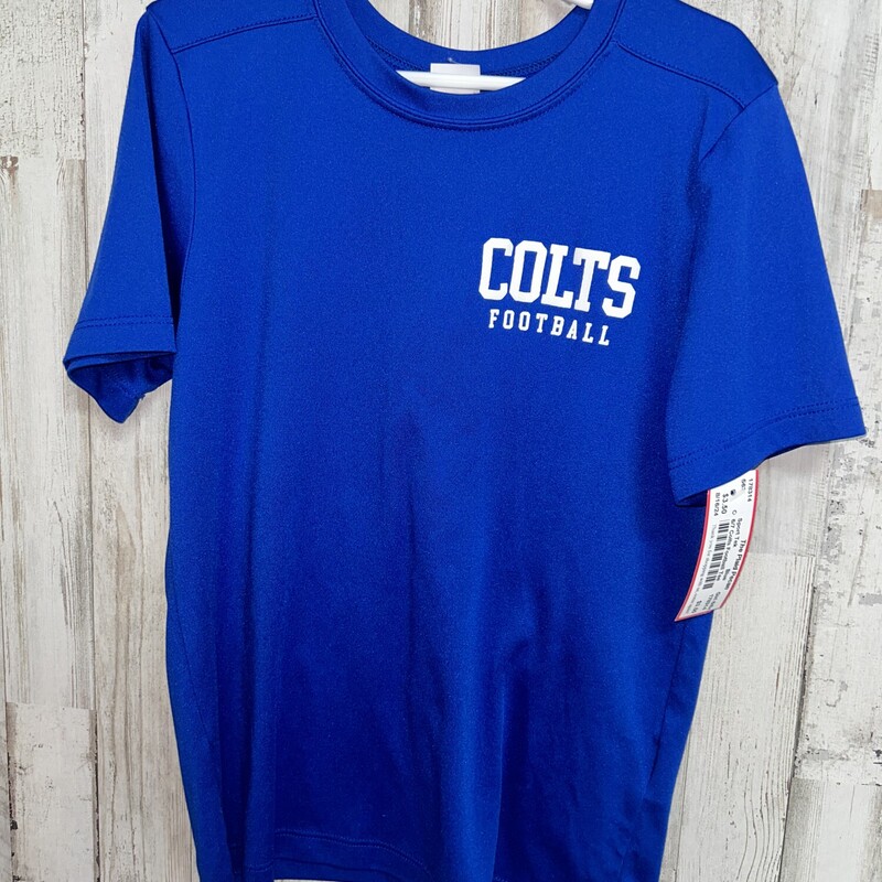 6/7 Colts Football Tee, Blue, Size: Girl 6/6x