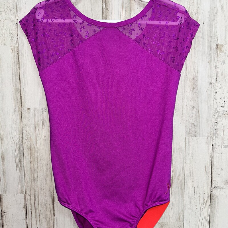 7/8 Purple Mesh Leotard