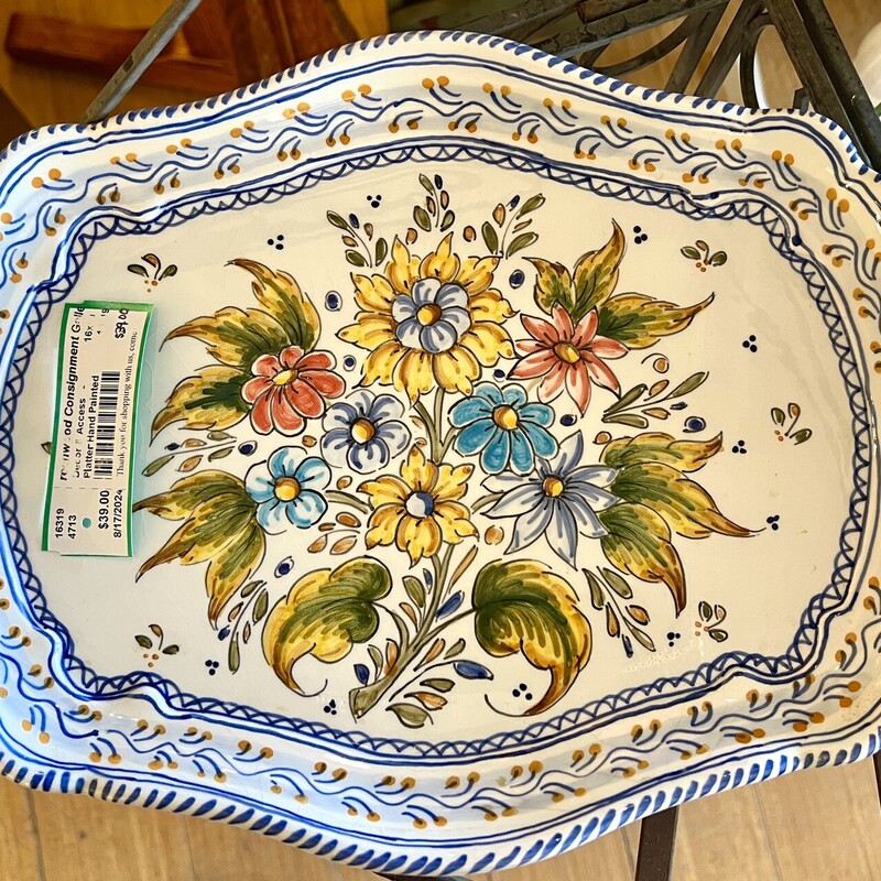 Platter Hand Painted
Size: 16x10