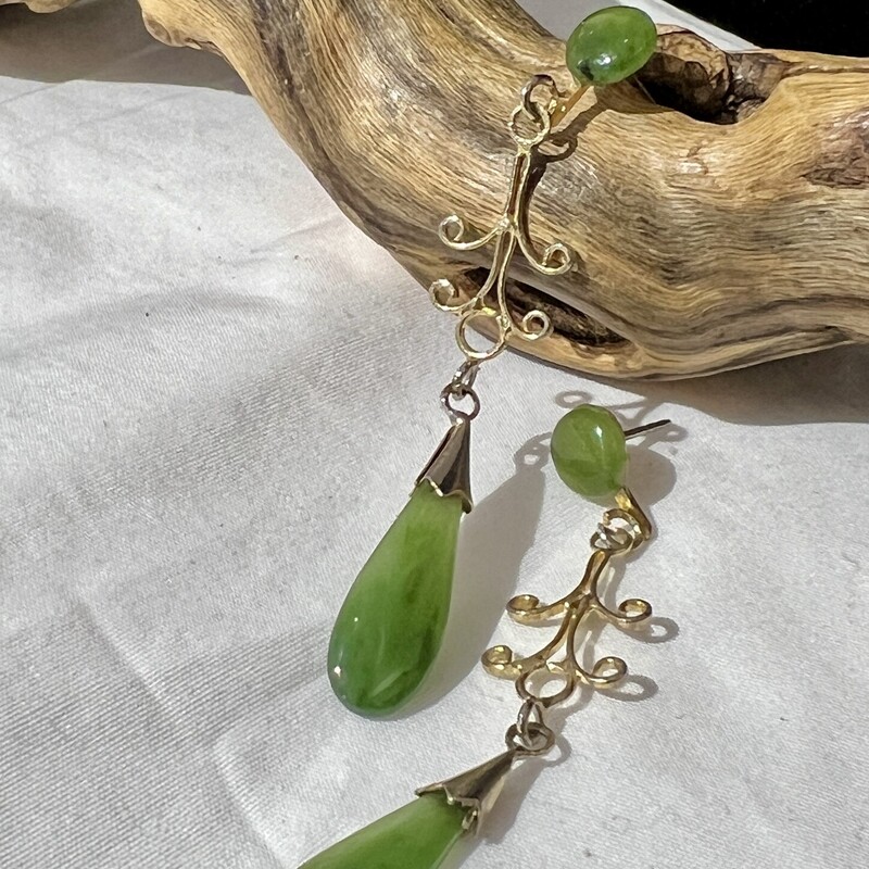 Jade drop earrings