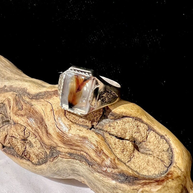 Sterling agate ring