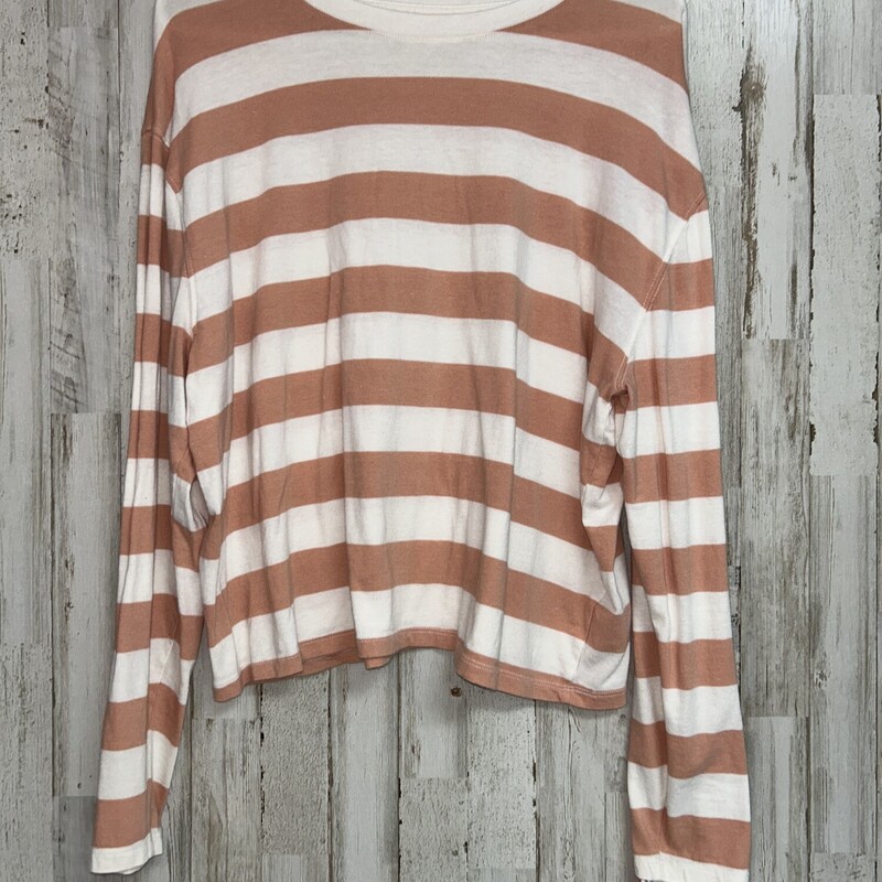 XL Coral Striped Top, Coral, Size: Ladies XL