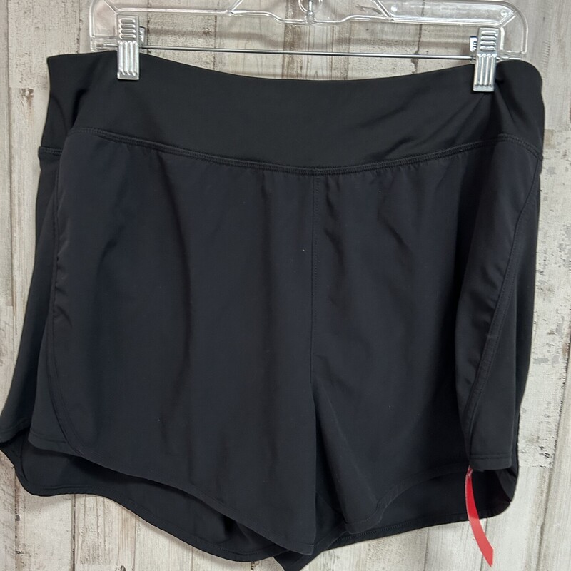 L Black Athletic Shorts, Black, Size: Ladies L