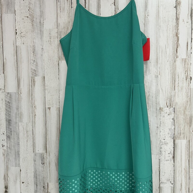 S Green Cut Out Trim Dres