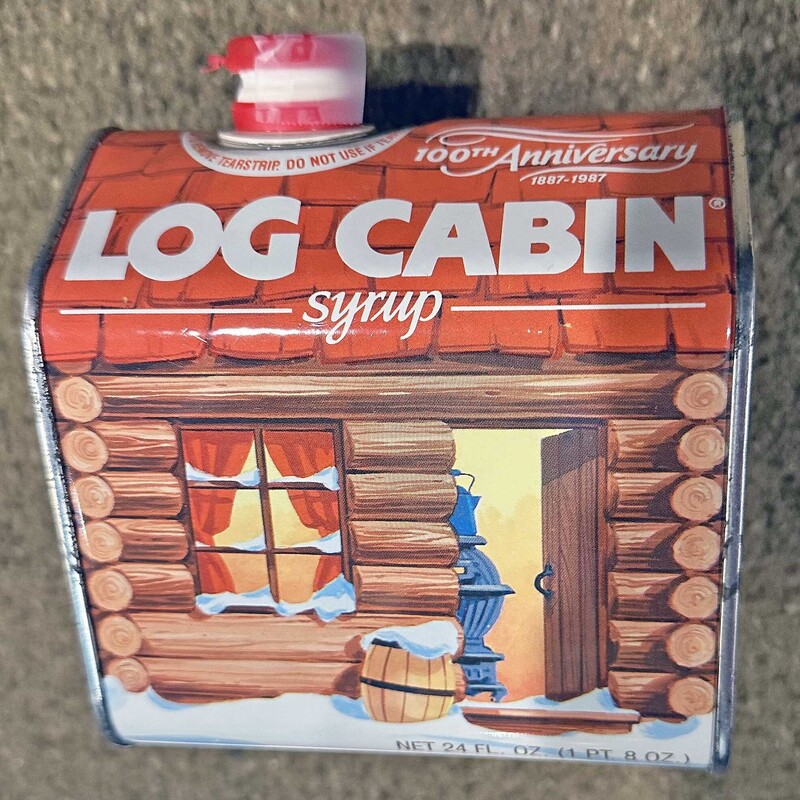 Log Cabin Syrup Tin