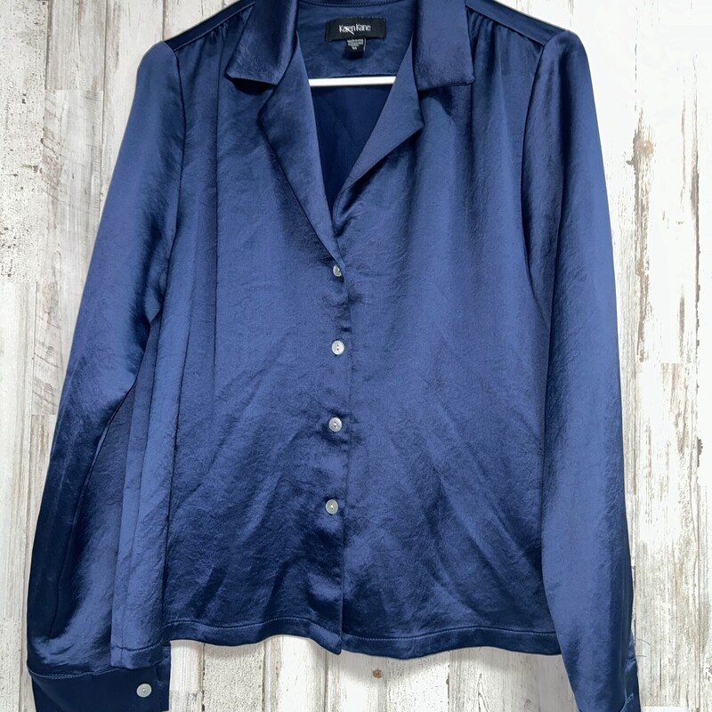 M Drk Blue Satin Button U