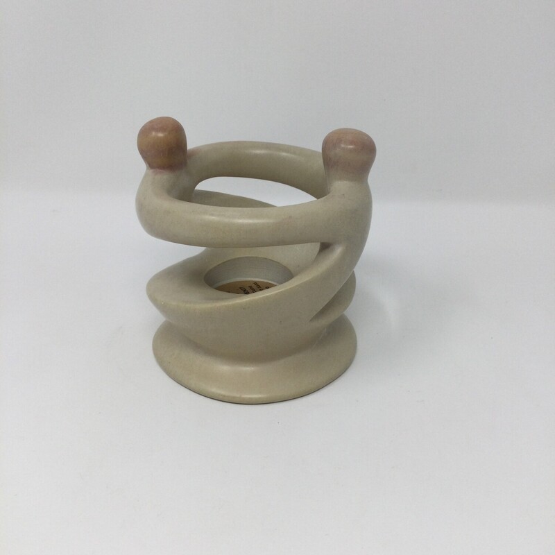 Embrace Candle Holder,
Beige,
Size: 4 X 4 In