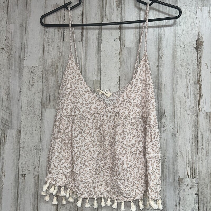 NEW M Tan Floral Print Ta, Tan, Size: Ladies M