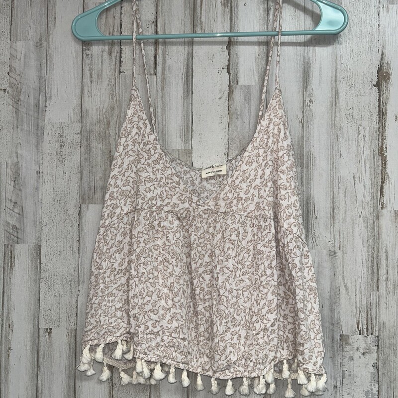 NEW L Tan Printed Tank, Tan, Size: Ladies L