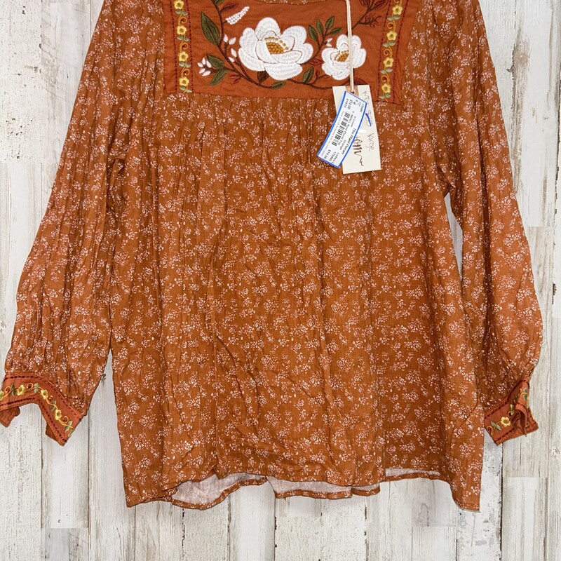 NEW L Rust Floral Top