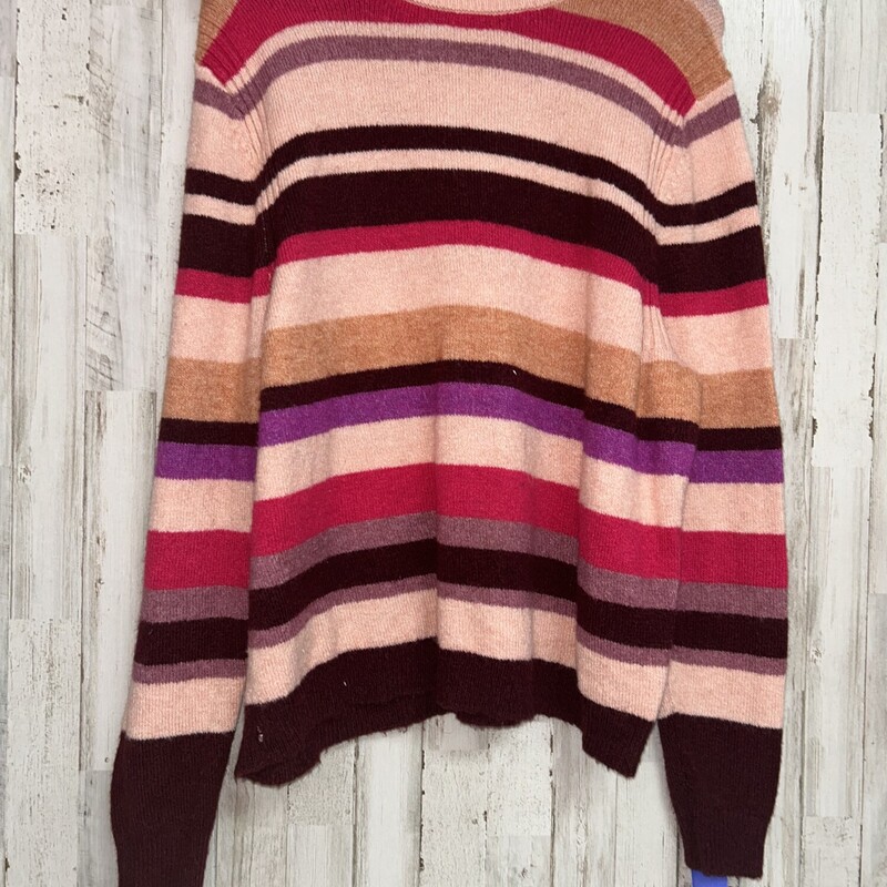 XL Pink Striped Sweater, Pink, Size: Ladies XL