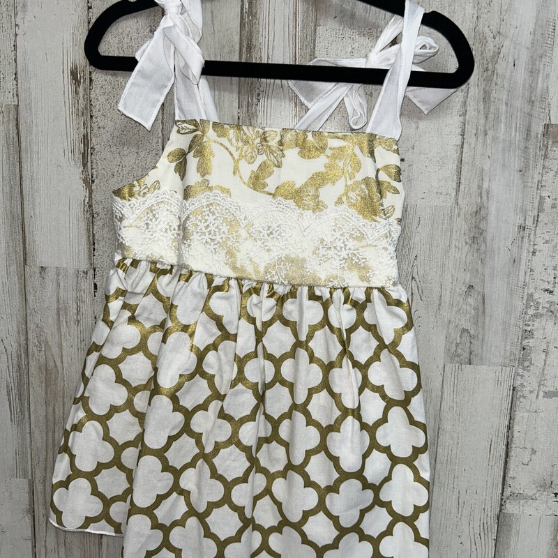 2T Gold Printed Lace Tank