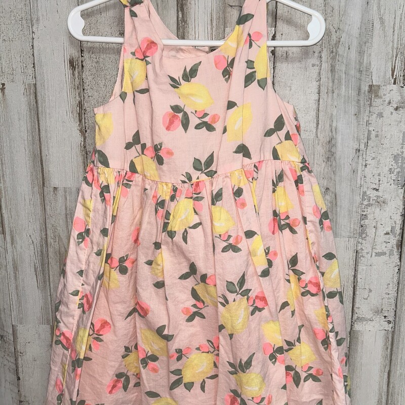 3T Pink Lemon Print Dress