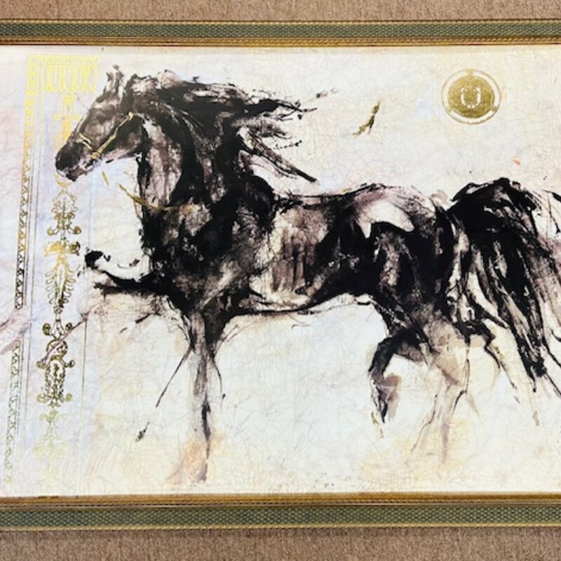 Lepa Zena Stallion Print by Marta Gottfried
Tan Black Gray Size: 44 x 34H