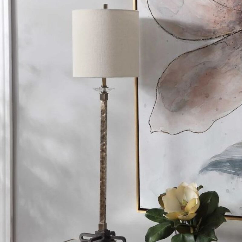 Uttermost Parnell Industrial Buffet Lamp
Gold Cream Bronze Size: 9 x 33H
Retails: $300+
Matching one sold separately