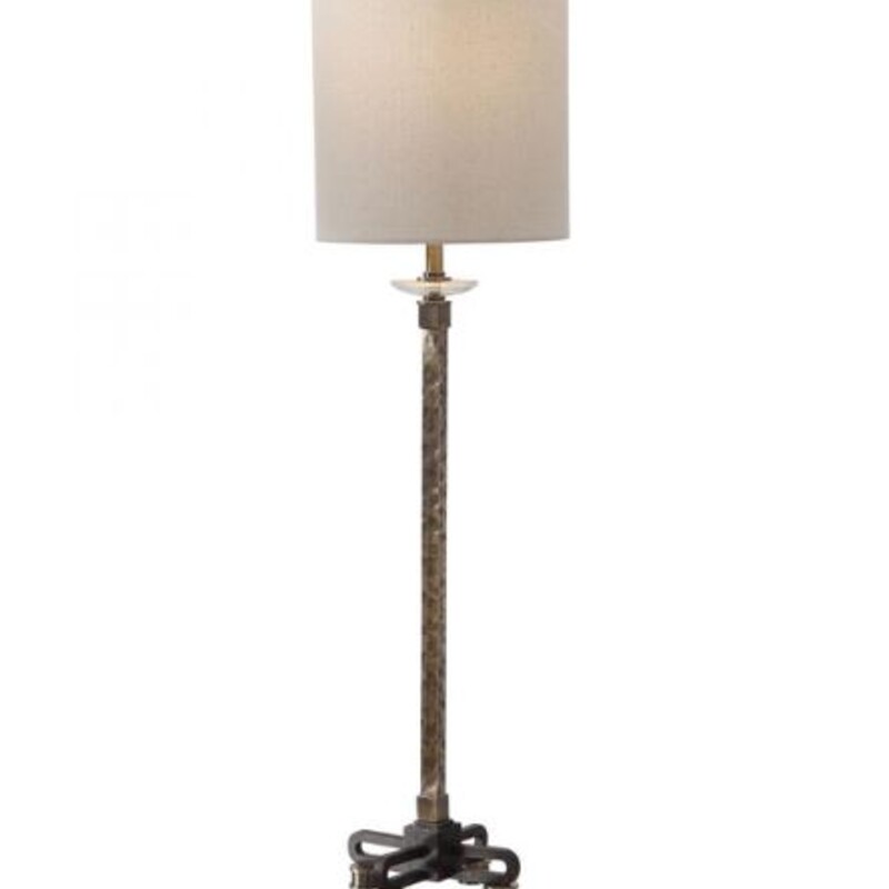 Uttermost Parnell Industrial Buffet Lamp
Gold Cream Bronze Size: 9 x 33H
Retails: $300+
Matching one sold separately