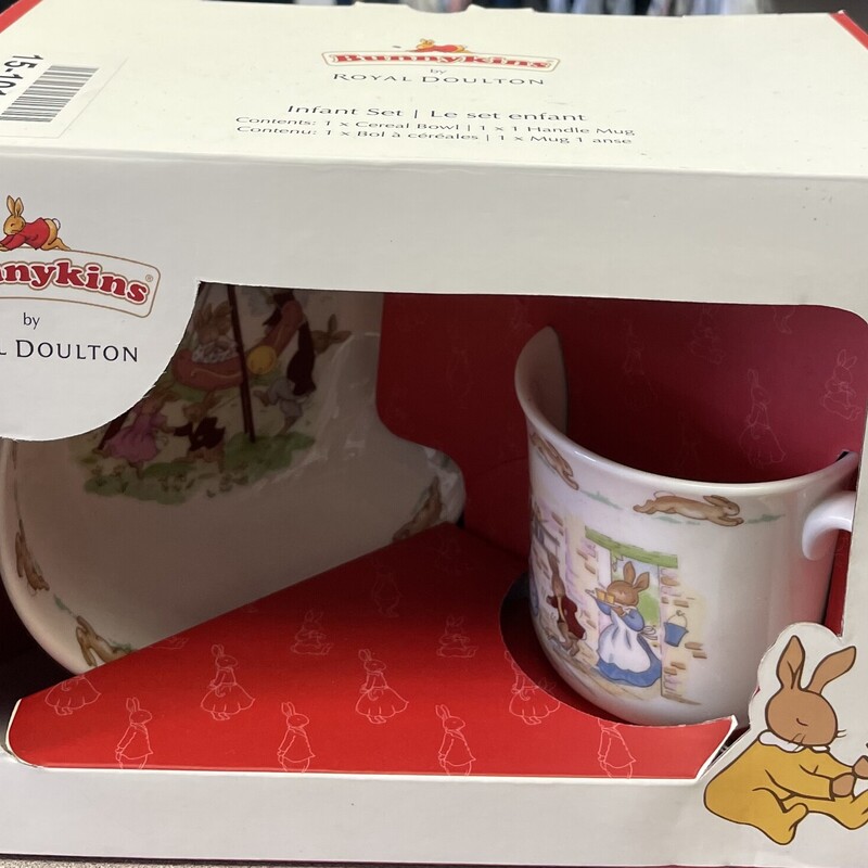 Bunnykins By Royal Doulton, Multi, Size: Set
Box